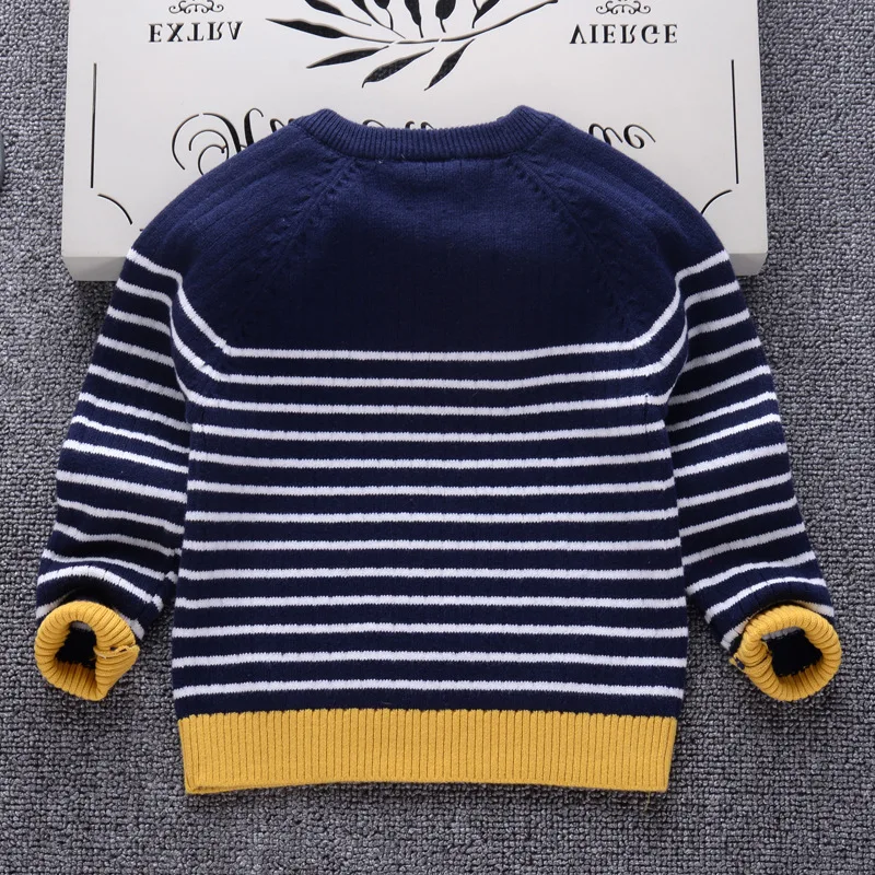 Свитер для младенцев новинка 2018 года повседневный пуловер в полоску мальчиков