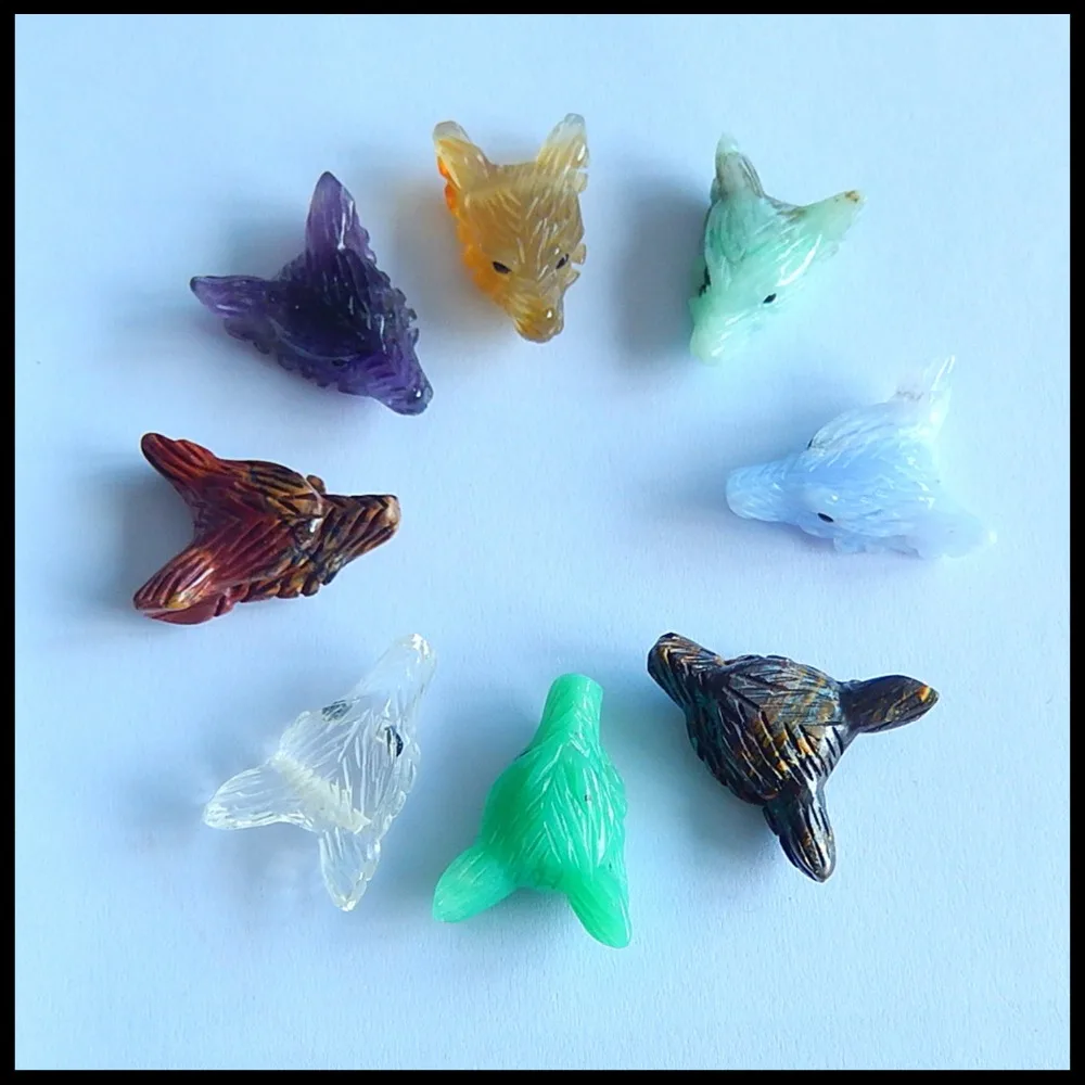 Оптовая продажа ручная работа высота волка 25 мм аметист хризоколла хризопраза