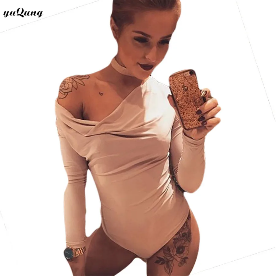 Yuqung пикантные женские Drape Neck Cami Средства ухода за кожей костюм Топ Длинные рукава
