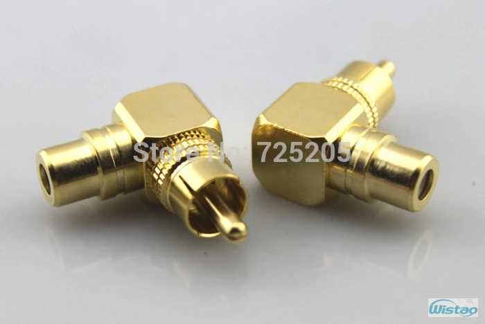 RCA штекер-гнездо HIFI AV усилитель динамики RCA сабвуфер прямоугольные адаптеры 24K Позолоченные Чистая медь DIY