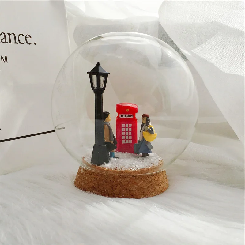 Красный Кукольный дом мебель Diy Миниатюрный пылезащитный чехол 3D Деревянный Miniaturas Revelations кукольный домик Каса мини стеклянный шар коробка театр Каса - Цвет: Красный