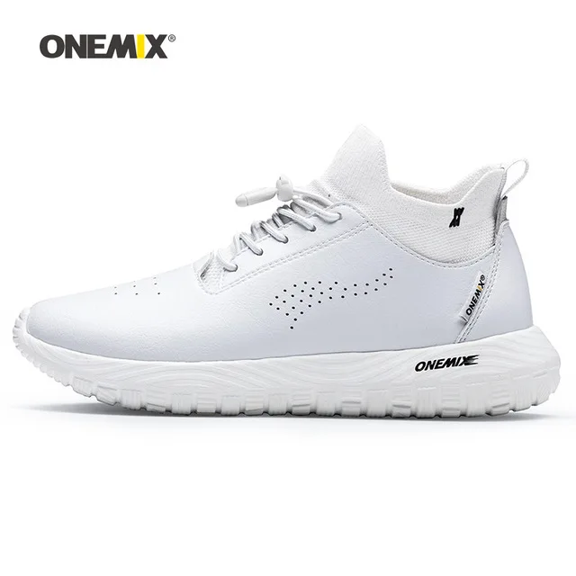 White-2 ONEMIX мужские кроссовки для женщин из черной микрофибры, дизайнерские кроссовки для бега, уличные спортивные носки для ходьбы, кроссовки - Цвет: White-2