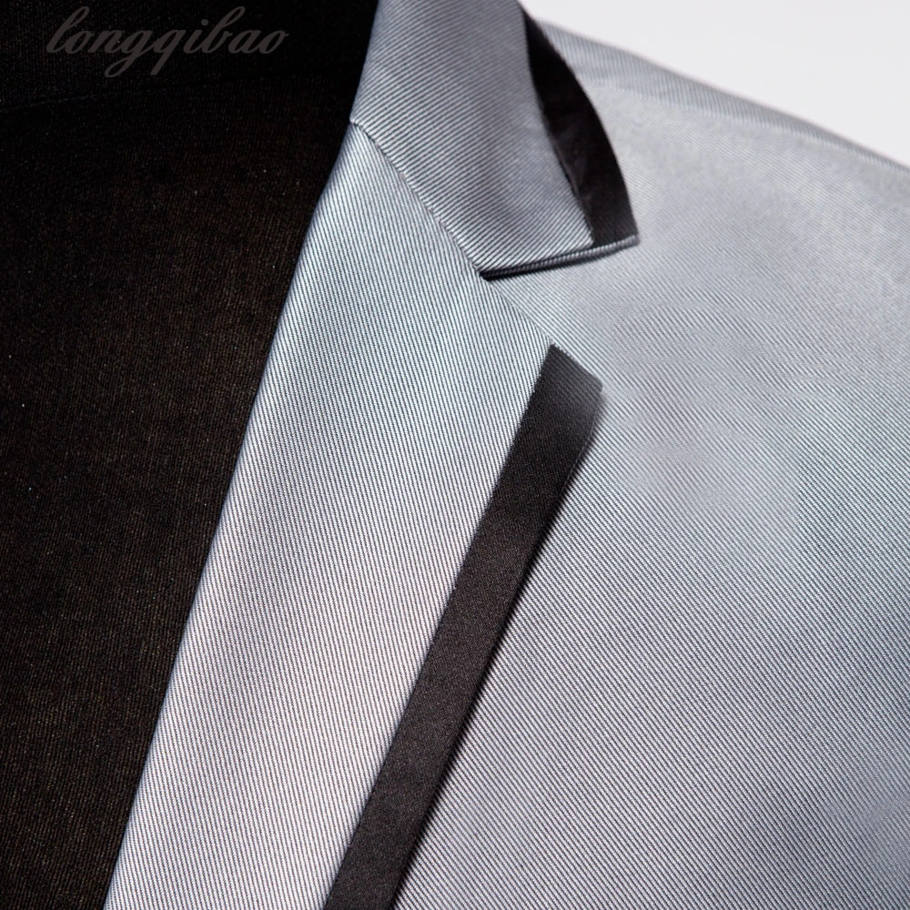 Новые мужские тонкие костюмы для жениха певцов emcee host stage (пиджак + брюки пояс