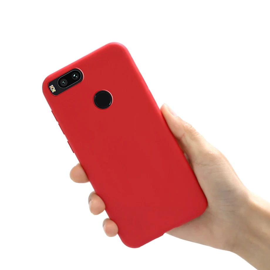 Red Для Xiaomi mi A1 Мягкий силиконовый чехол матовый ТПУ чехол для телефона задняя крышка для Xiaomi mi A1 mi 5X Xio mi A1 чехол s бампер Coque Funda - Цвет: Red