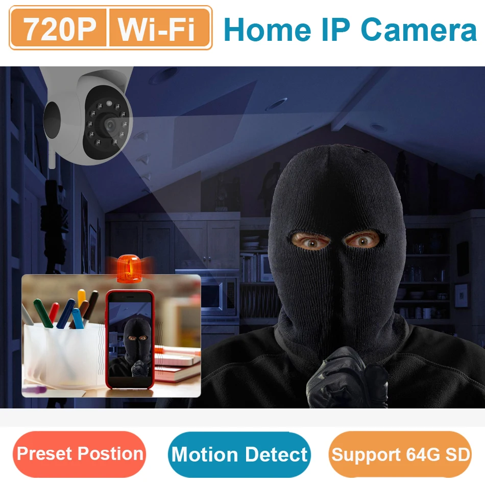 VStarcam C25 Wi Fi ip камера Cam 720 P глаз 4 & eyecloud приложение 15 заданное положение ИК