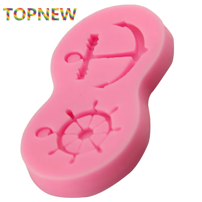 1 шт. Якорь лодка с рулем силиконовые формы помадка Сахар ремесло украшения торта