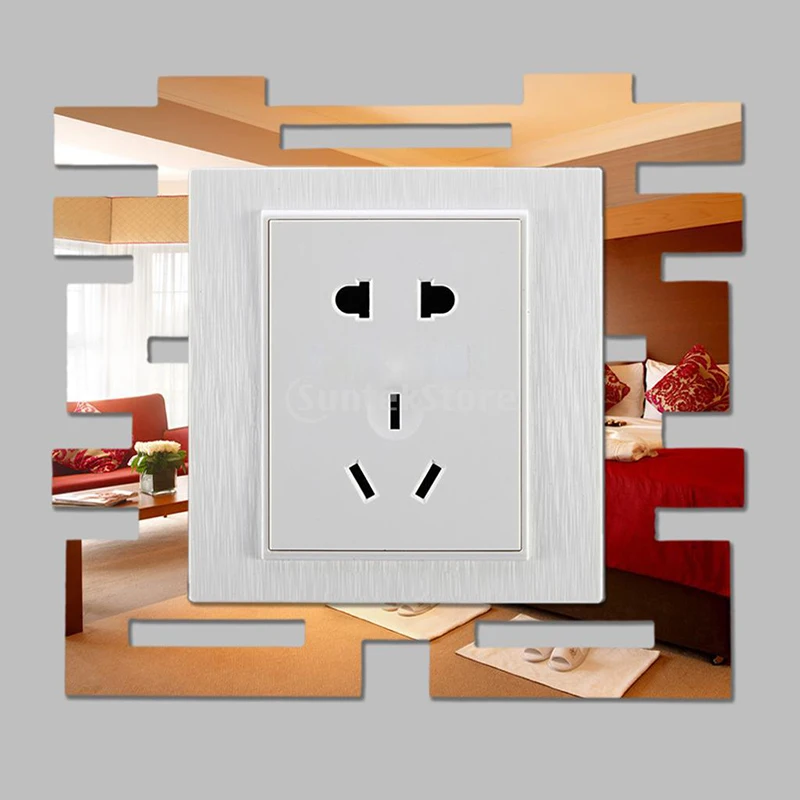 Наклейки на выключатель комбинированные зеркальные наклейки стену трехмерные