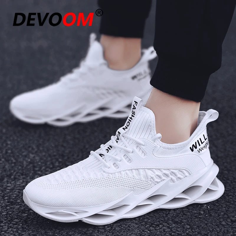 2019 Blade Running Shoes Man Korean Cool Sneakers Non-slip Light Shock Absorber Breathable Sports Men Zapatos BALCK | Спорт и