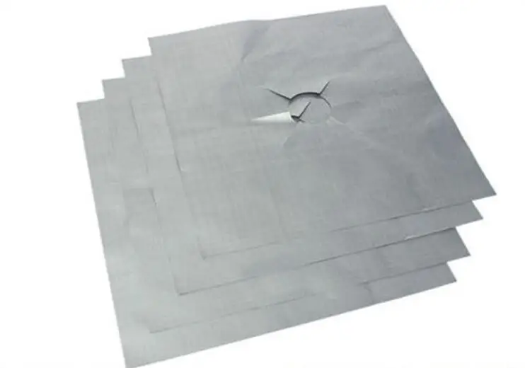 Многоразовая алюминиевая фольга газовая плита горелка крышка протектор вкладыш чистый коврик файл травм защита
