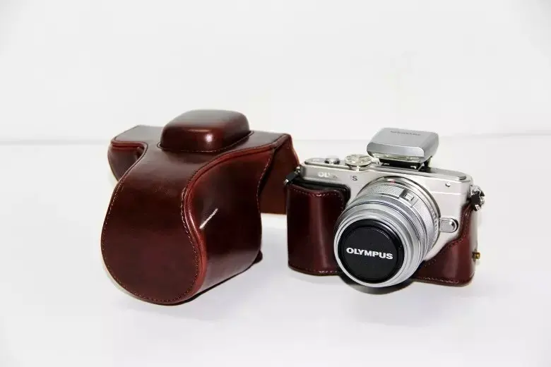 Сумка для камеры из искусственной кожи чехол Olympus Pen EPL5 E PL5 EPL6 PL6 EPM2 с плечевым