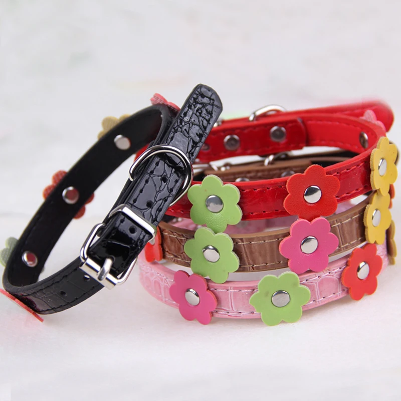 Кожаный ошейник с заклепками для щенков и домашних питомцев 3 цвета|straps cat|dog leather
