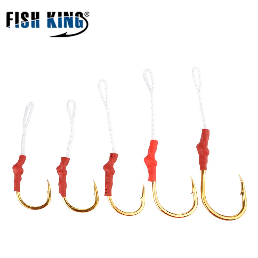 FISH KING 100/120/150 фунтов из высокоуглеродистой стали золотые двойные крючки с кольцом