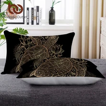 침구 아래 대체 바디 베개 거북이 프린트 침구, 50x75cm 목 부드러운 수면 베개, 세척 가능 극세사 알모파다