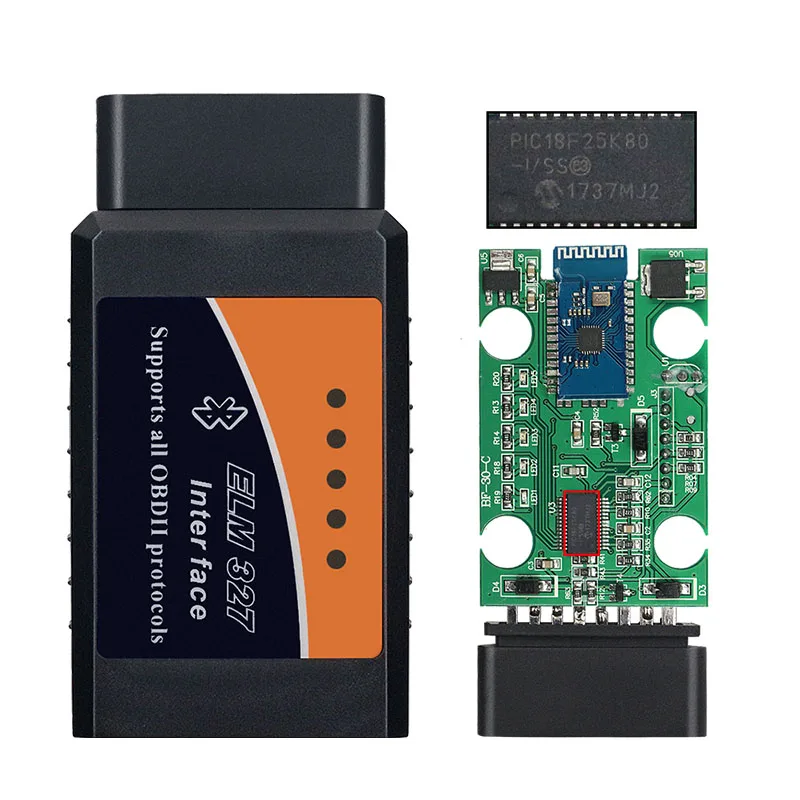Лучший WI FI ELM327 V1.5 OBD2 для IOS/Android/ПК 1 5 ELM 327 Bluetooth OBDII сканера реального 25K80 OBD II