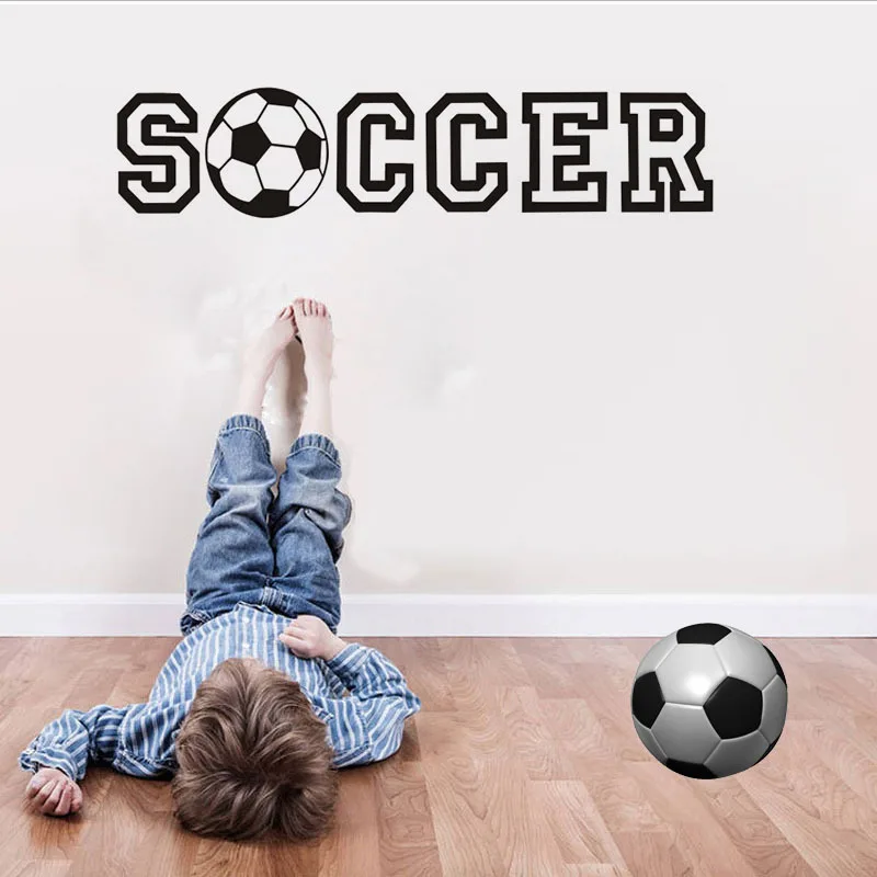 

Soccer Quote Words Wall Sticker Room Lettering Decor Kids Boys Room Vinyl Decal JD1116