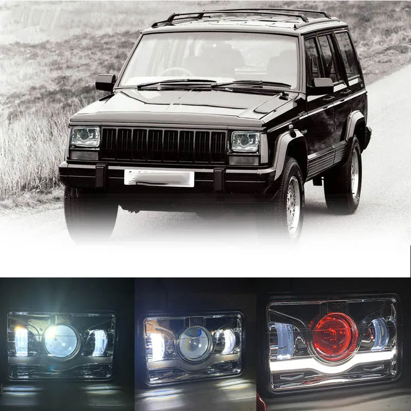 4x6 дюймов квадратный светодиодный головной светильник 45W 12V 24V 6000K LED DRL с