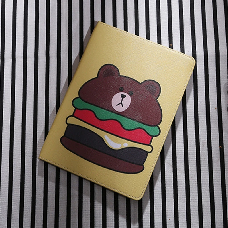 Smart Wake Leather Case For new iPad /, air/air2, 2/3/4, iPad pro 9.7" Lovely Cute Bear Cartoon Kids Tablet Cover+Gifts
