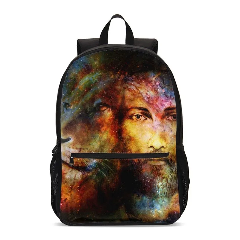 Рюкзак для мальчиков и девочек с 3D-принтом Иисуса христианства Льва рюкзак