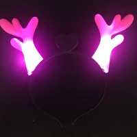 led ligth up antlers headband glowing flash emitting clip hairpin decor for show party supply hair accessory headdress 10pcslot