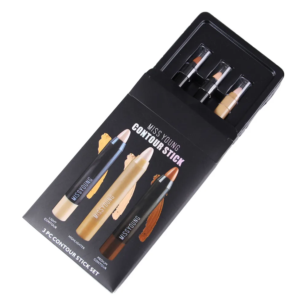 3 цвета консилер крем Палетка для контурирования лица Ремонт перламутровая ручка