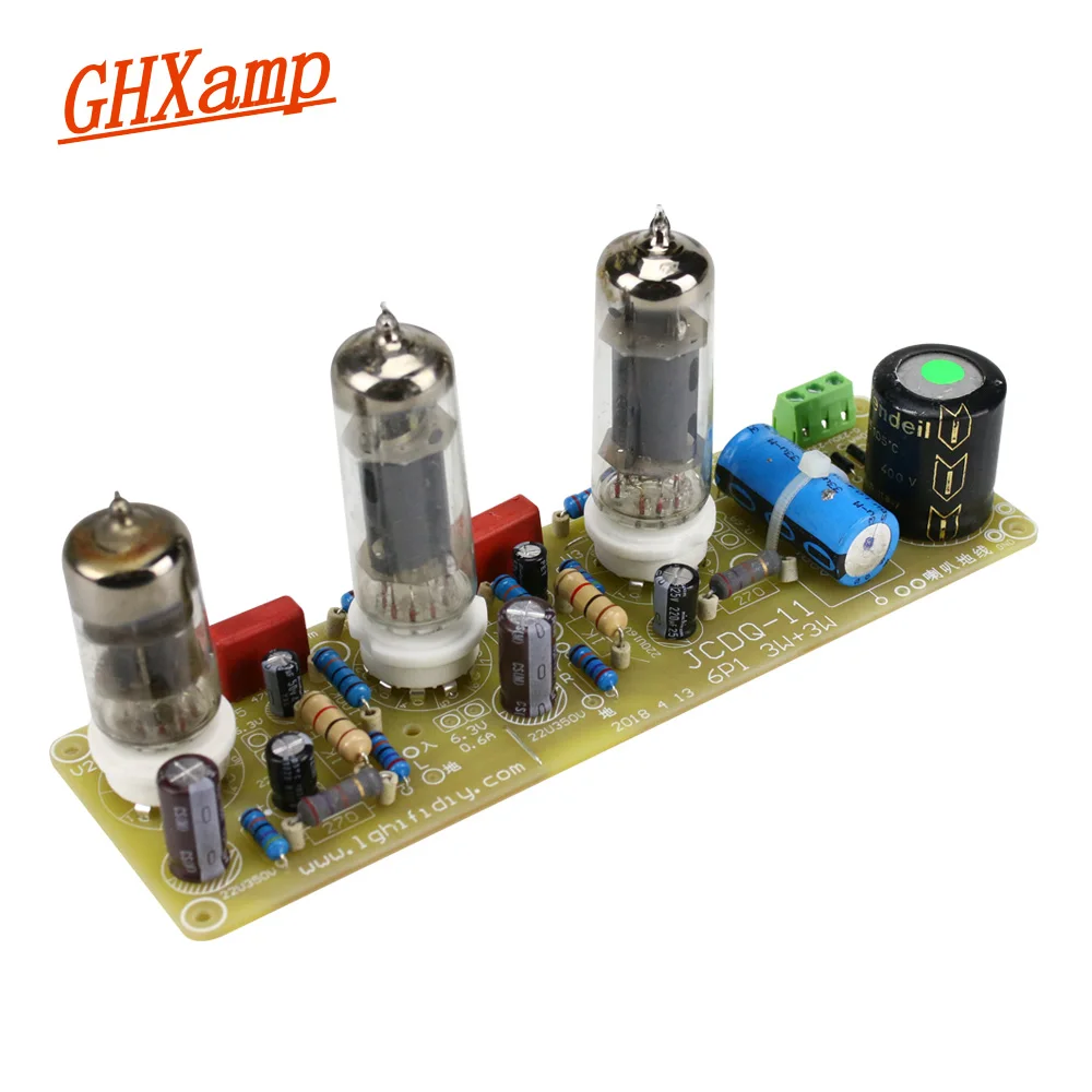 GHXAMP 6N1+ 6P1 ламповый усилитель 3 Вт+ 3 Вт стерео 4-8ohm электронная трубка готовая доска эпоксидная Стекловолоконная доска 1 шт