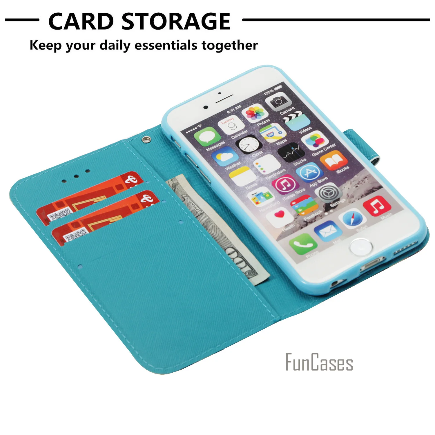 3D Painted Leather Case for Fundas IPhone 6 Plus PU Coque Card Holders Iohone Mobil Aapl Pre Mobile Phome | Мобильные телефоны и