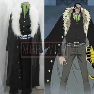 One Piece Cosplay Shichibukai Sir Crocodile Costume Coat for Sale