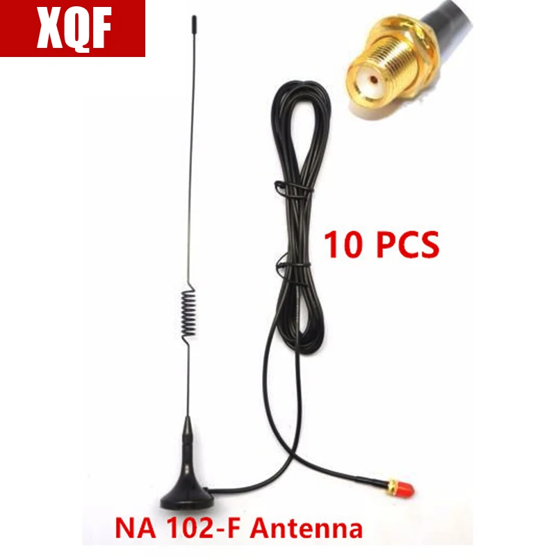 XQF 10 PCS NA UT-102 UV SMA-Female Dual Band Car Magnetic Antenna For BaoFeng UV-5R 888S Two Way Radio For Kenwood Walkie Talkie