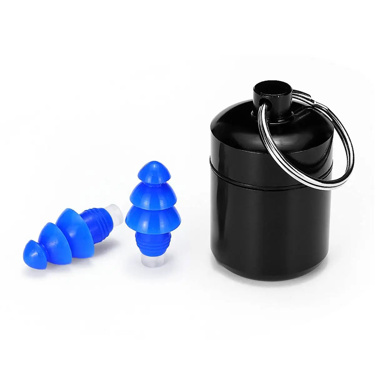 Синий NEW 27db Soft Silicone Noise Cancelling Earplugs Swimming Diving Anti-Noise Ear Plug with Box for Sleeping Hearing Protection - Цвет: Синий