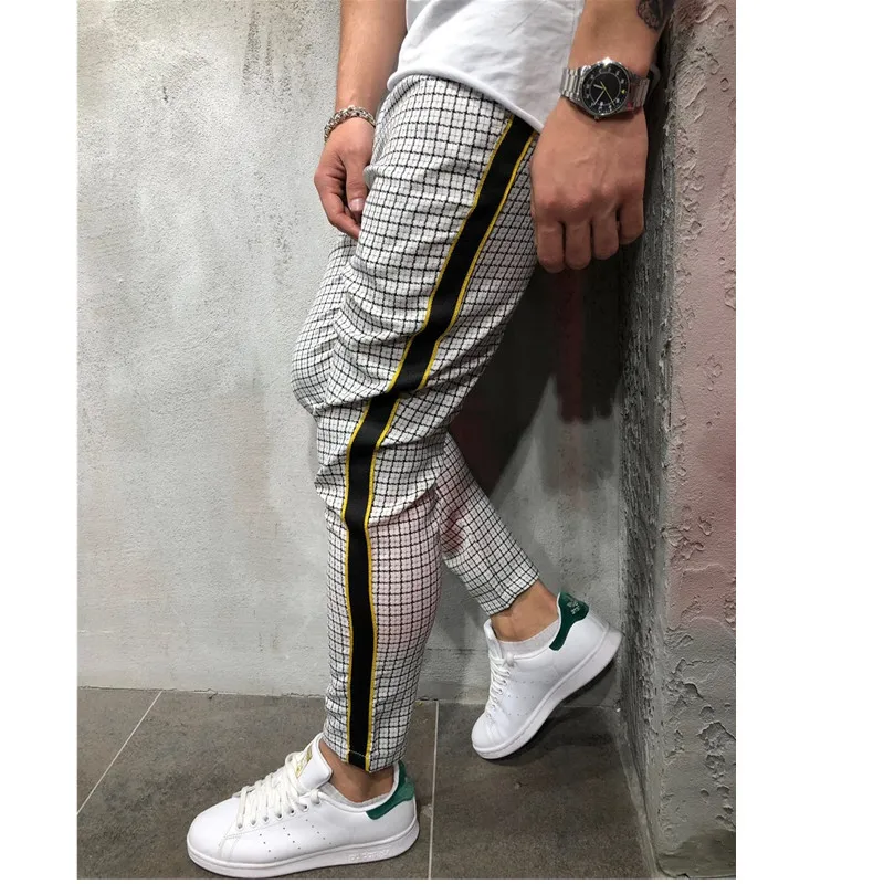 Новинка 2019 модная одежда хлопковая смесь мужские полосатые Длинные повседневные