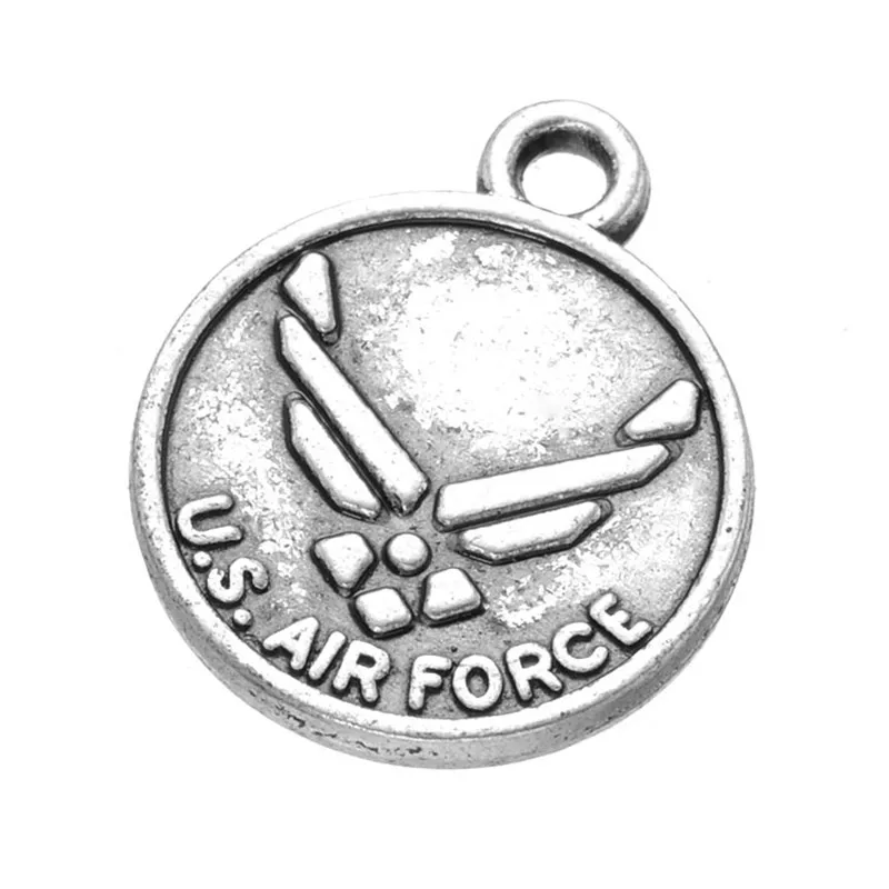 Цинковый сплав античный посеребренный значок ВВС США амулеты 18*15 мм 200 шт. CHF039|badge