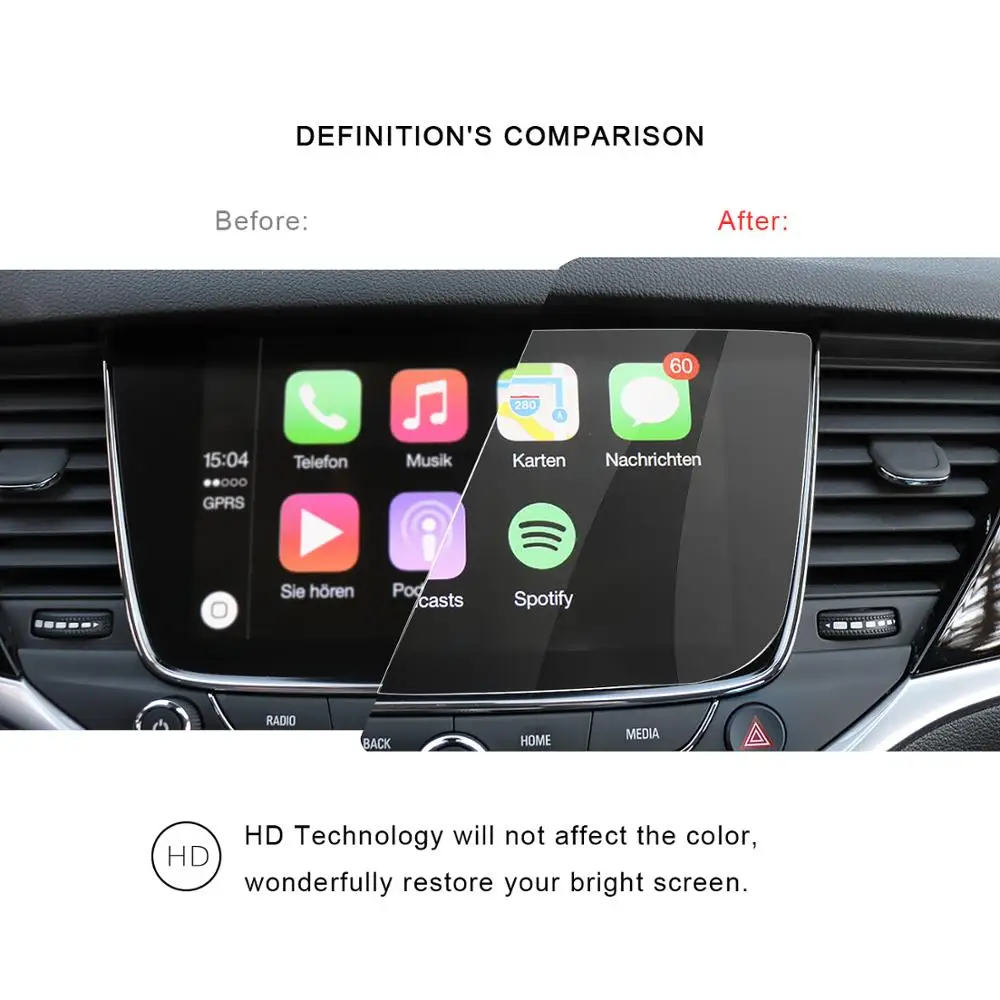 ruiya car navigation screen protector for crossland x 8 inch 2017 2021 touch center display auto interior stickers accessories free global shipping