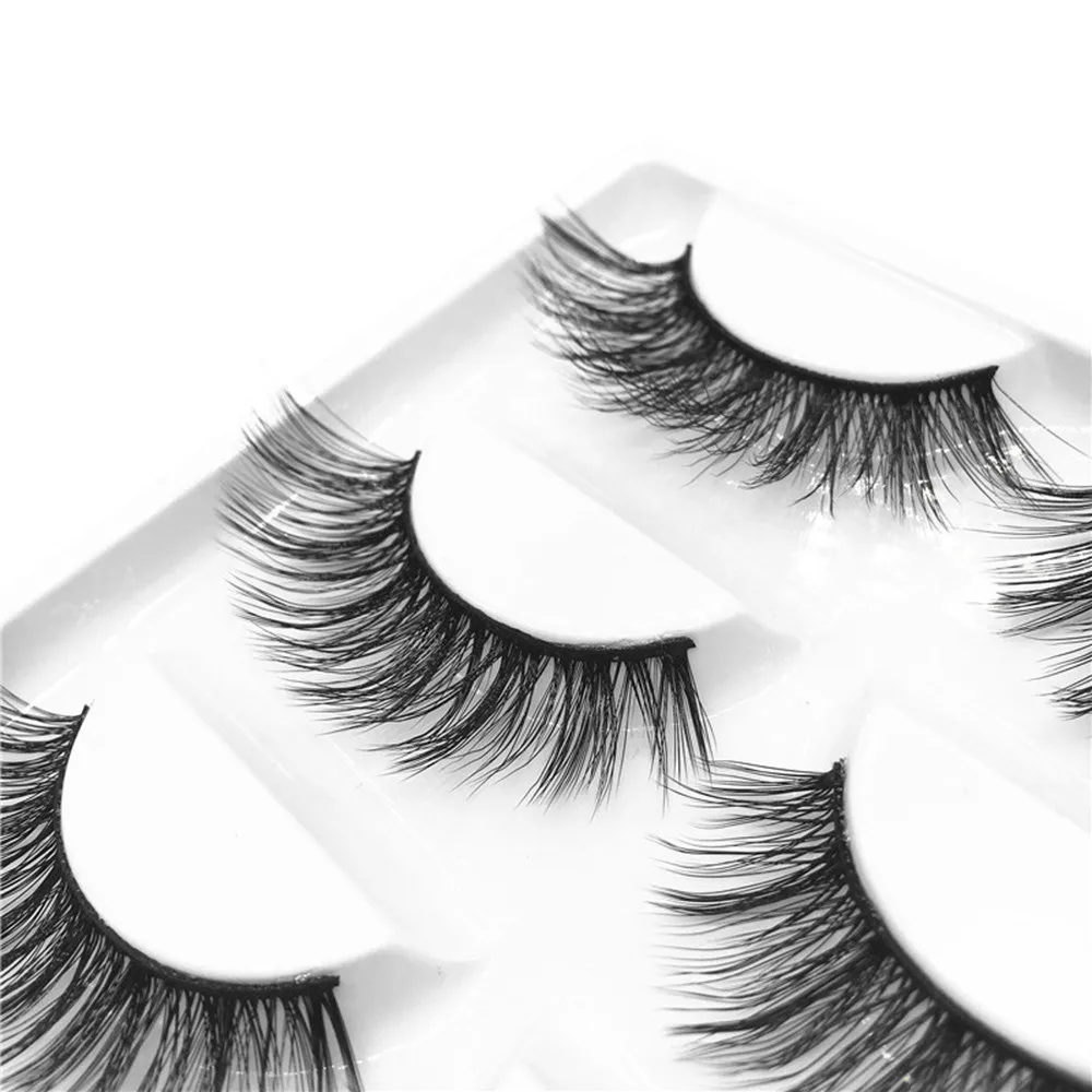Handmade 5 Pair Full Strip Lashes Luxury 3D False Fluffy Eyelashes Long Natural Party 2U0831 | Красота и здоровье