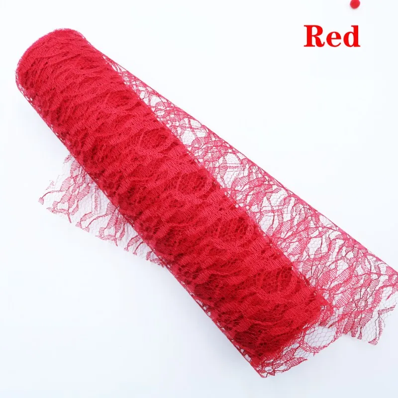 Тюлевая рулонная катушка кружева 1" x10yards DIY сетчатая ткань для свадебной вечеринки стол бегун стул створки Винтажный стиль цветочное украшение места