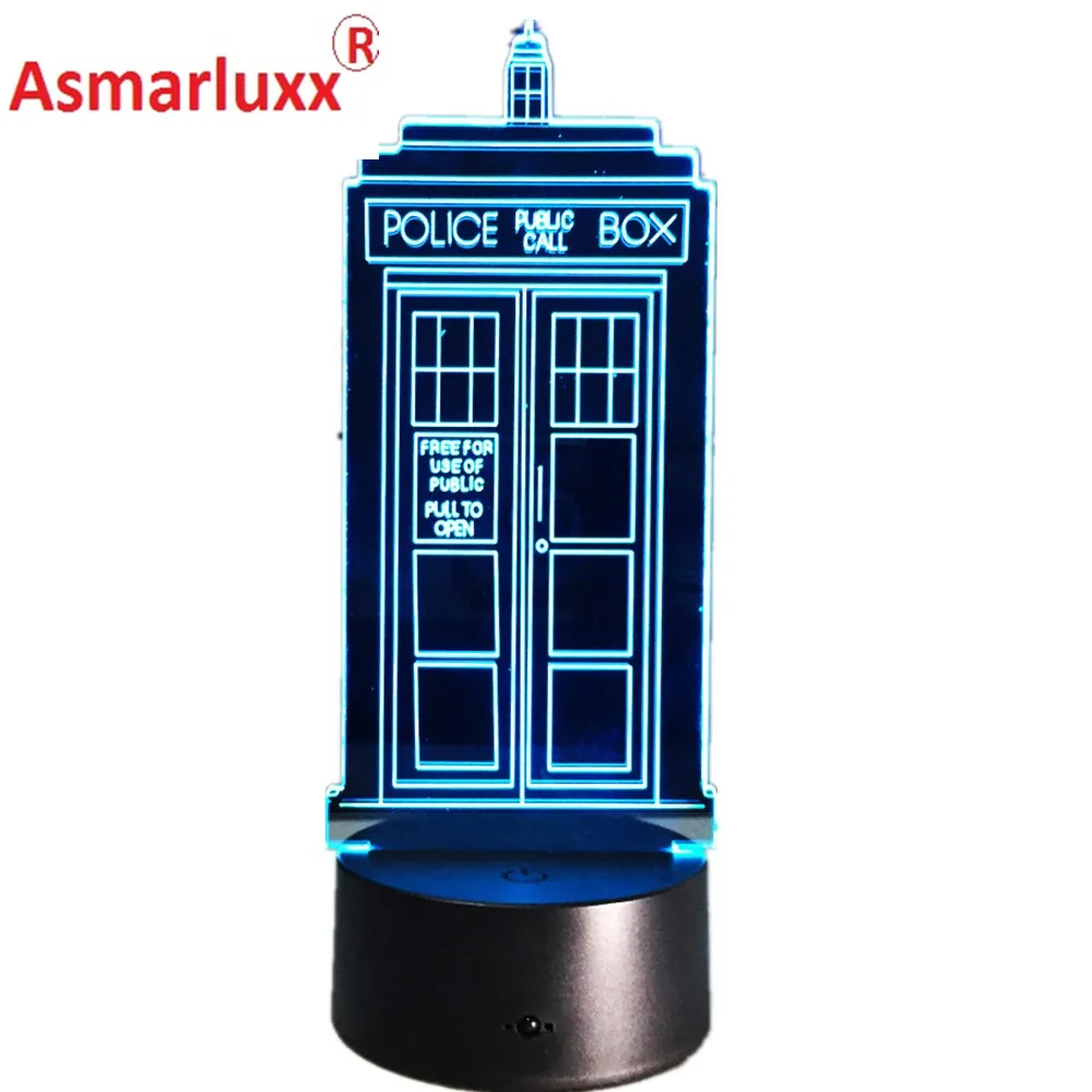 Полицейская шкатулка 3D ночник Светодиодный настольный светсветильник льник