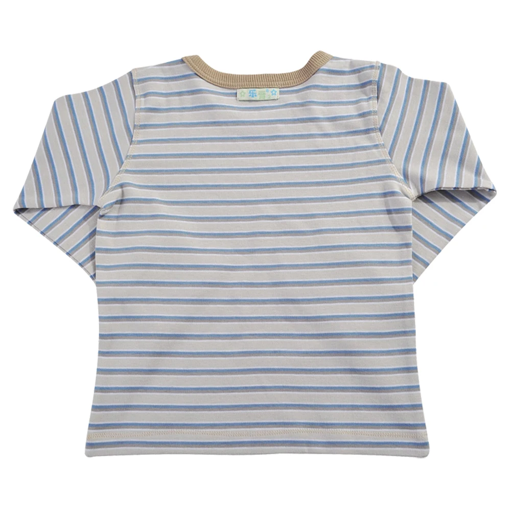 Детская одежда Детские футболки для мальчиков топы детей полосатая рубашка на