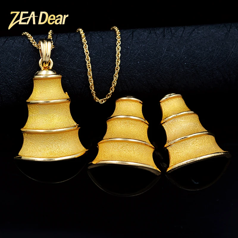 Женский ювелирный комплект с подвеской в виде ёлки | Украшения и аксессуары