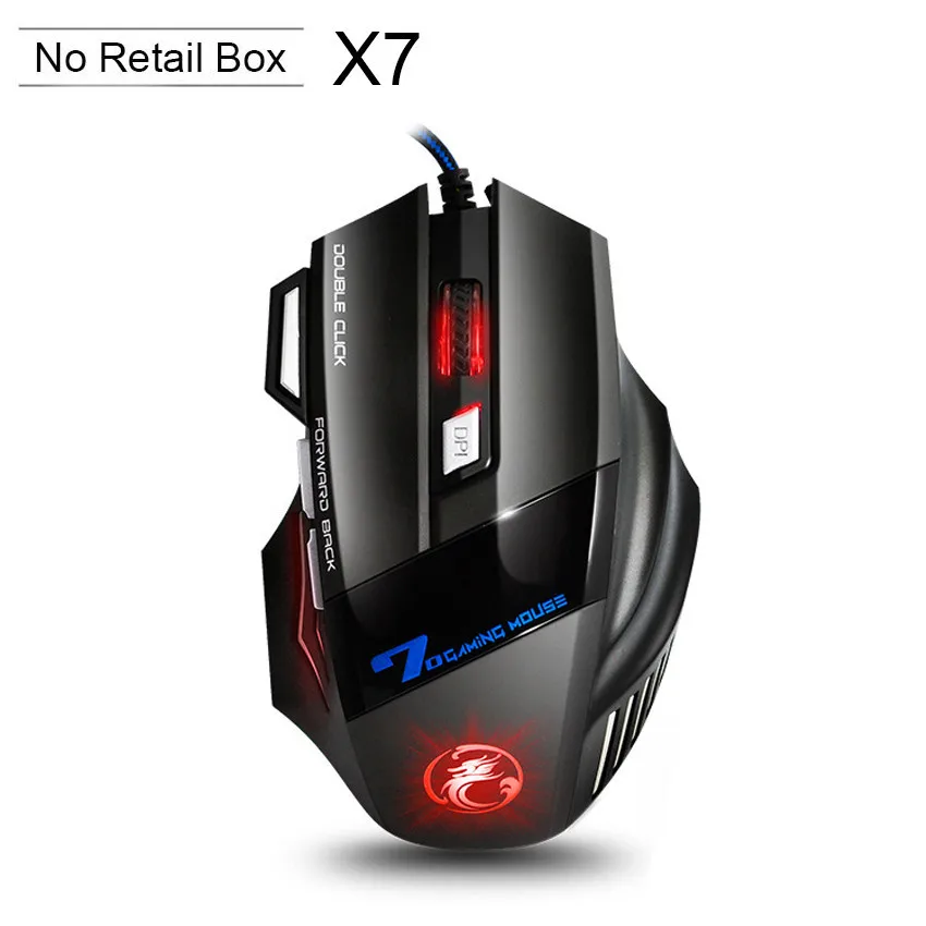 X7 Gaming Mouse ONIKUMA Casque PS4 Игровые наушники PC Gamer стерео гарнитура с микрофоном+ профессиональная проводная USB игровая мышь - Цвет: X7 Gaming Mouse