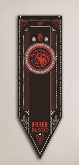 Targaryen Домашний декор Игра престолов баннер с изображением флага звезды и Таргариен из сериала "Игра престолов" и Ланнистеров и Баратеонов и Болтон Игра престолов вечерние флаг костюм реквизит - Цвет: Targaryen