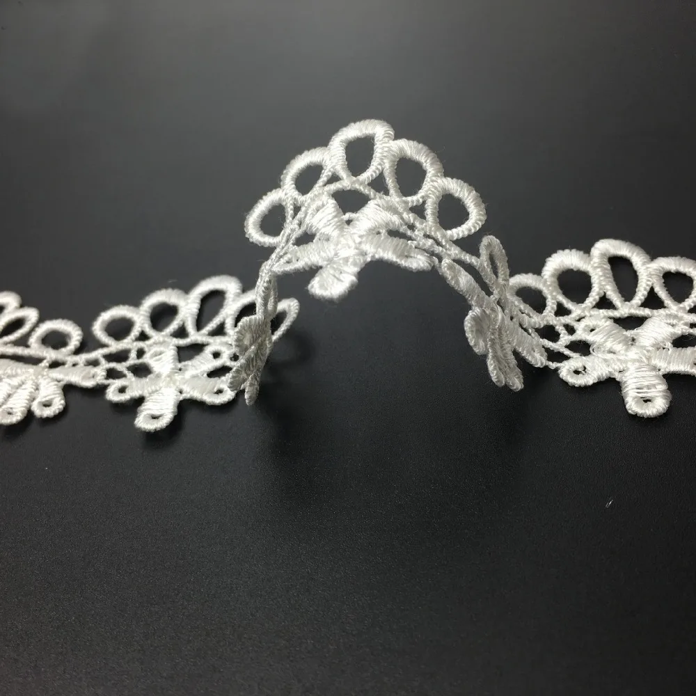 15 ярдов 4 см ширина белая Водорастворимая кружевная отделка аксессуары сделай