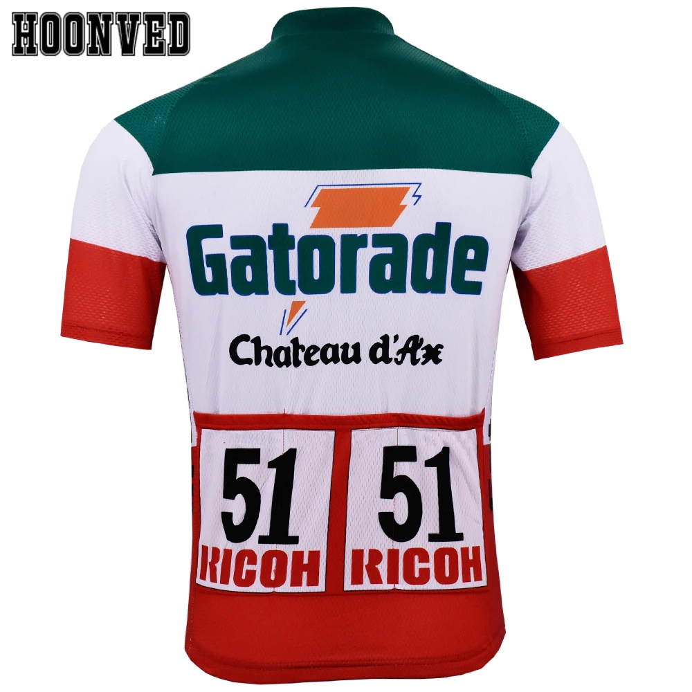 Новая команда Pro team человек № 51 Gatorade Ретро футболка с коротким рукавом Костюмы дорожный Mtb Велоспорт Джерси manga de ciclo