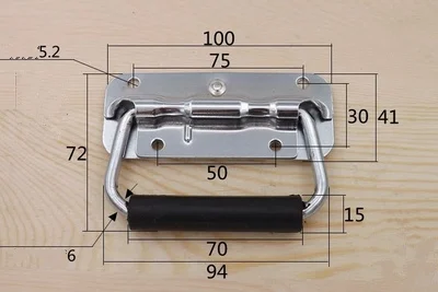 DIY нержавеющая сталь складная пружинная ручка Набор инструментов оборудование промышленное оборудование замена ручки шкафа - Цвет: 100mm Iron material