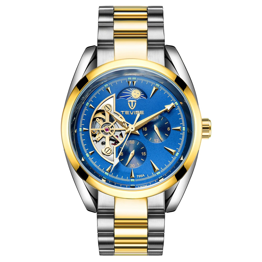TEVISE автоматические часы Tourbillon механические часы мужские часы деловые наручные часы Мужские часы с автоматическим заводом Relogio Masculino