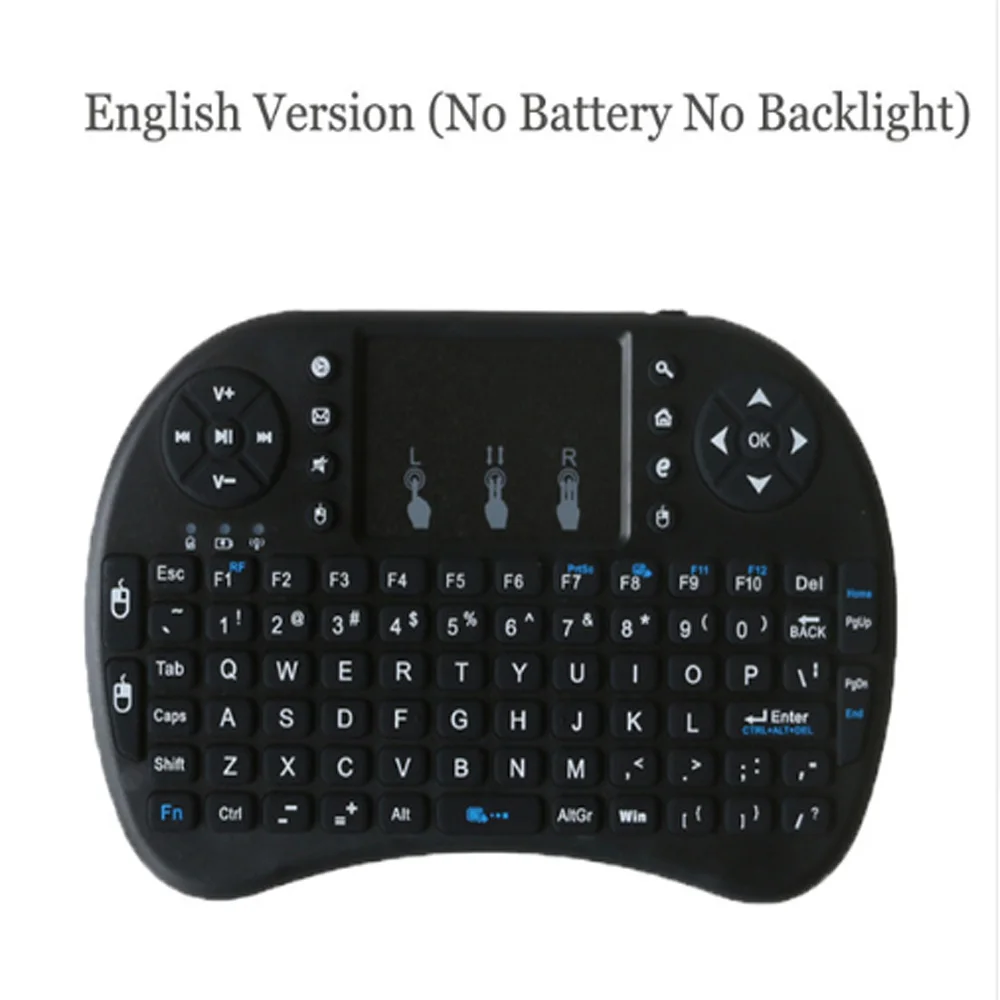 I8 Мини клавиатура 2,4 ГГц Беспроводная клавиатура Air mouse Touchpad для Android tv BOX Мини ПК подсветка с русской английской клавиатурой