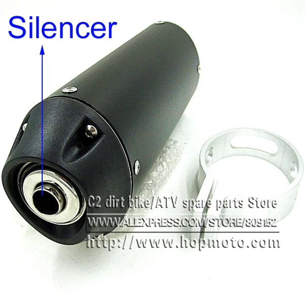 Велосипед ямы 38 мм Глушитель с подвижным глушителем черный грязевой велосипед