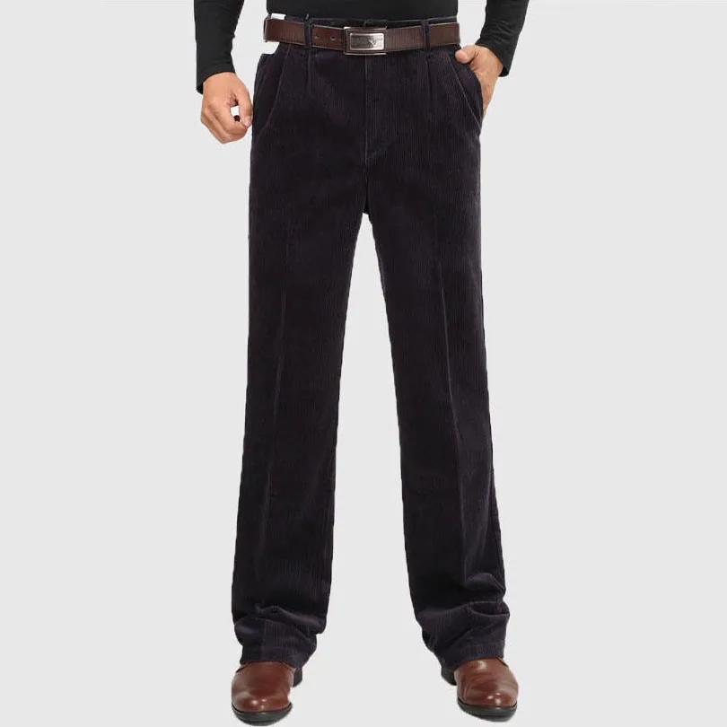 Idopy мужские зимние вельветовые брюки с высокой талией размера плюс 46 утепленные