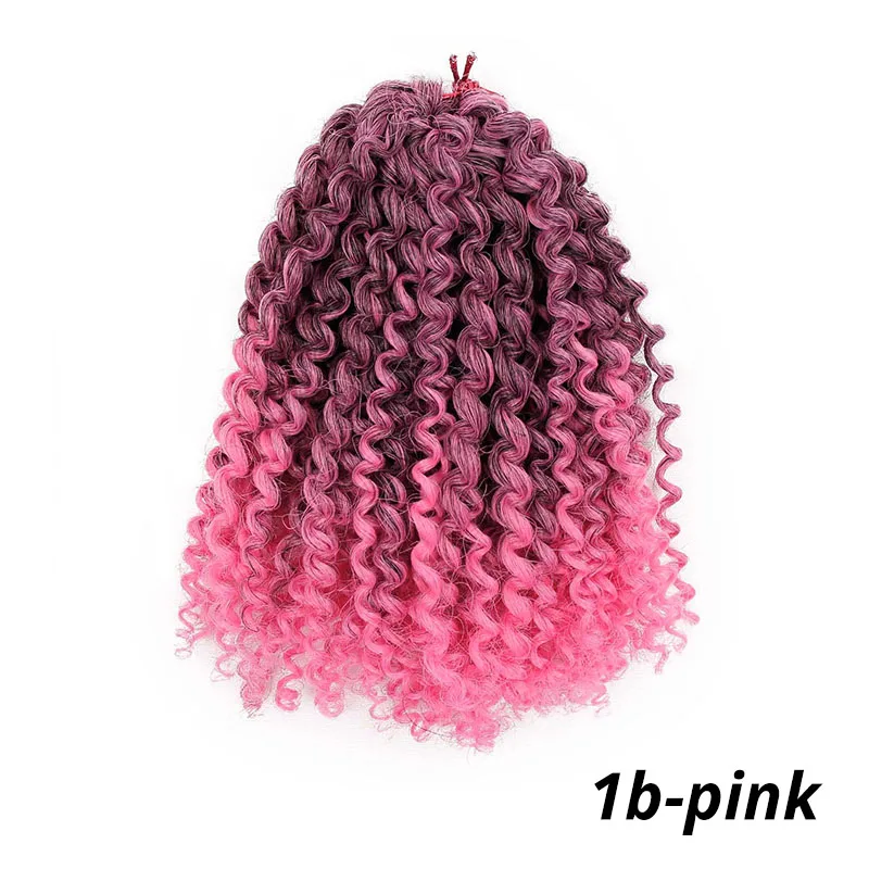 Розовый AISI BEAUTY, 8 Дюймов, 30 г/шт., косички Marley, Омбре, вязанные крючком косички, волосы, синтетические косички, наращивание волос для женщин, фиолетовый, черный - Цвет: Розовый