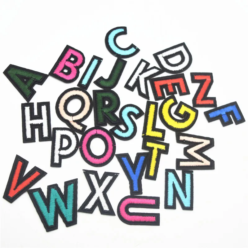 260pcs Letter A-Z Embroidered Colorful Alphabet English DIY Applique Patch | Дом и сад