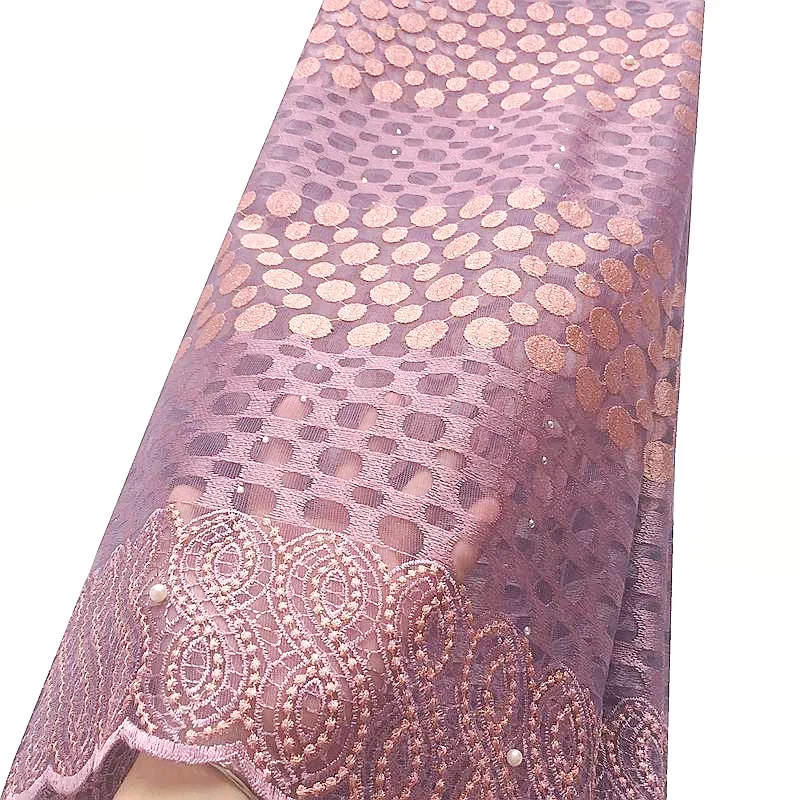 Красные новейшие Африканские кружева 2018 сетчатые нигерийские кружевные ткани