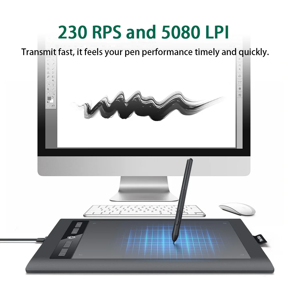 Цифровой графический планшет Parblo A610S для рисования доска 10x6 дюймов активная